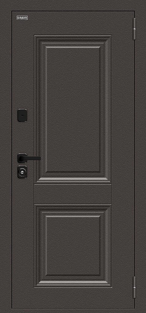 Фото Входная дверь Thermo Некст МФ/SBlack Старк шоколад/White Silk BR6219 внешняя сторона